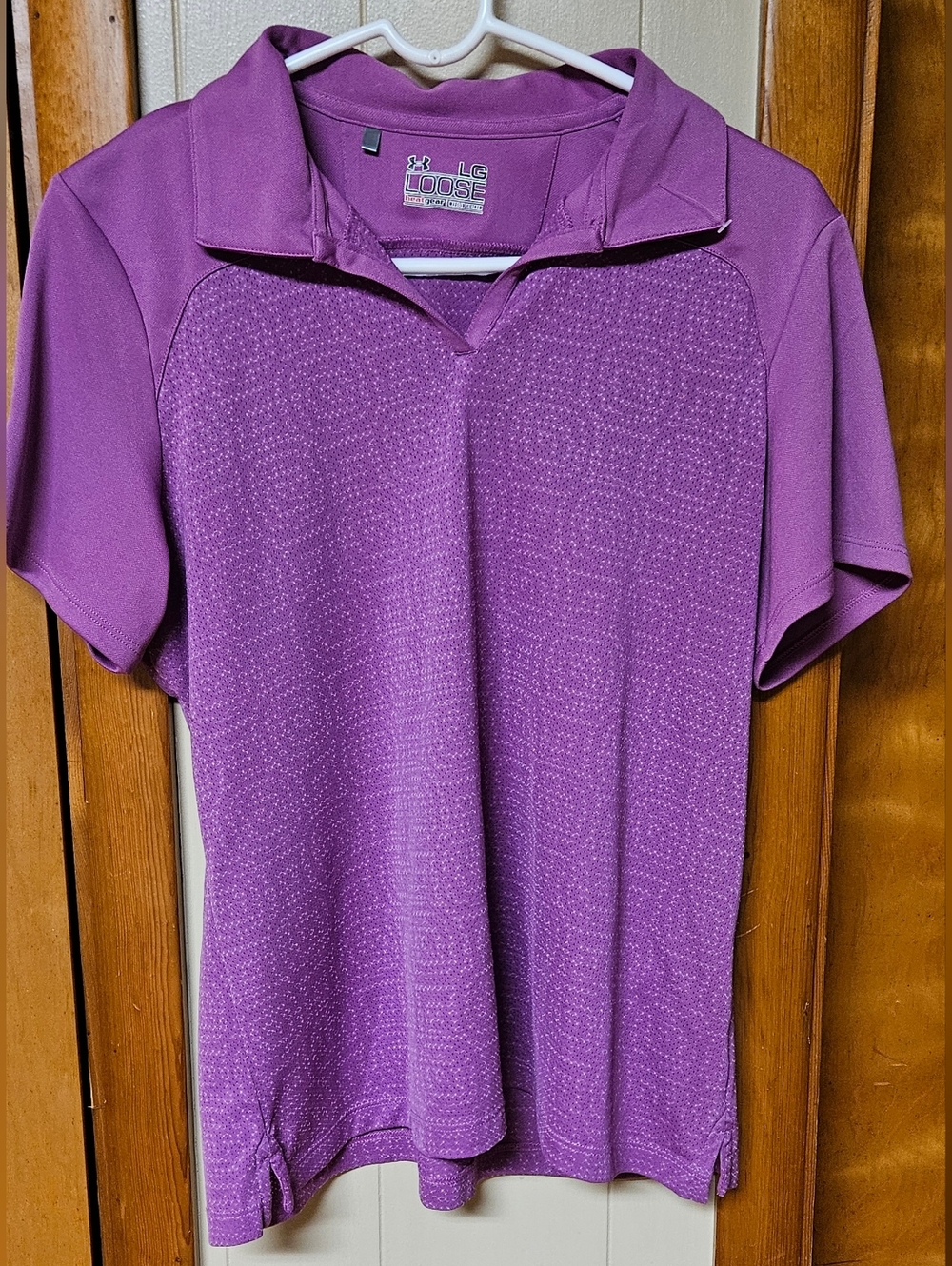 LG Purple HeatGear Polo Top